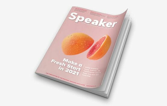 Cover of Speaker magazine 2021 issue