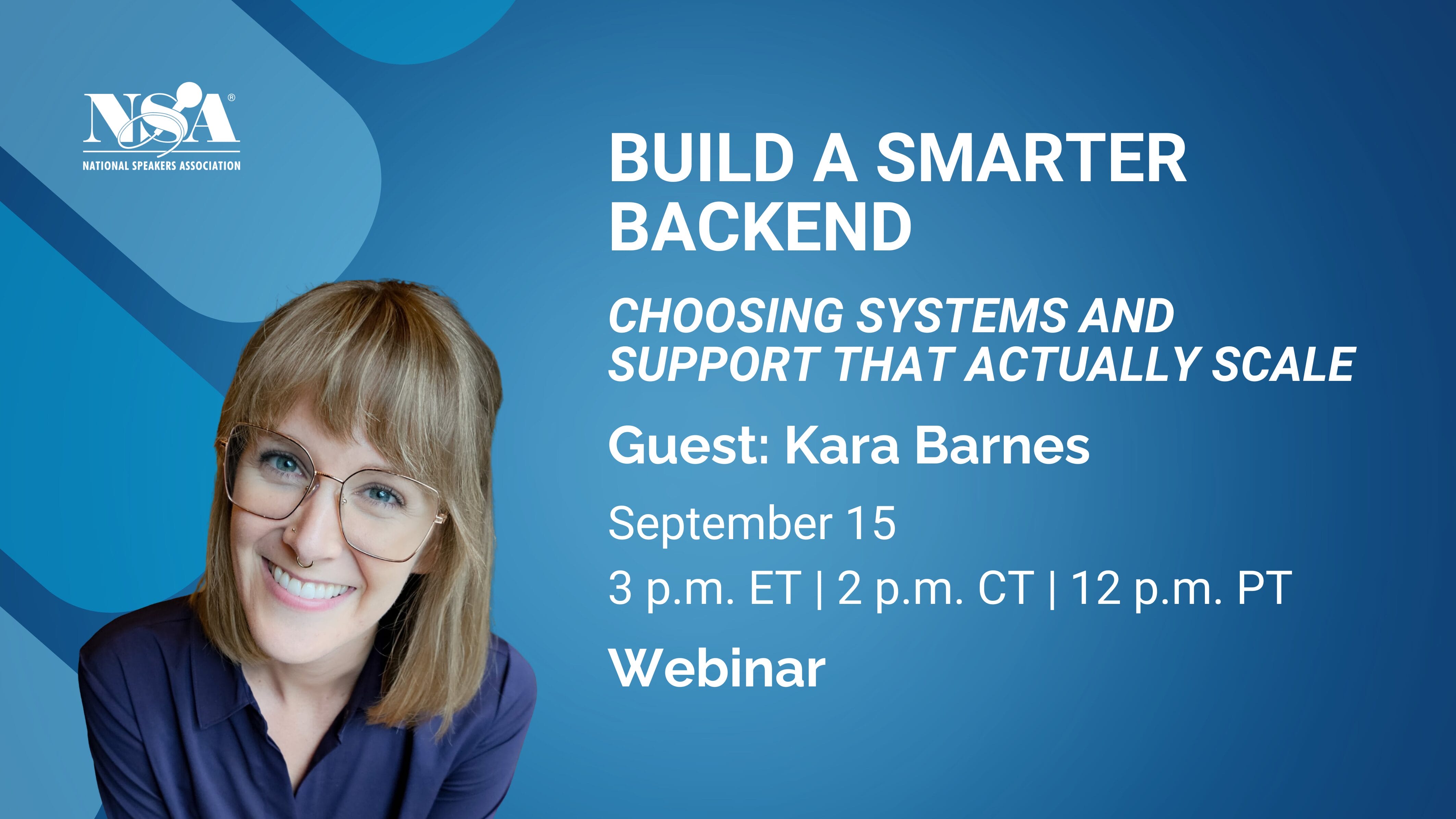 Build a Smarter Backend Webinar