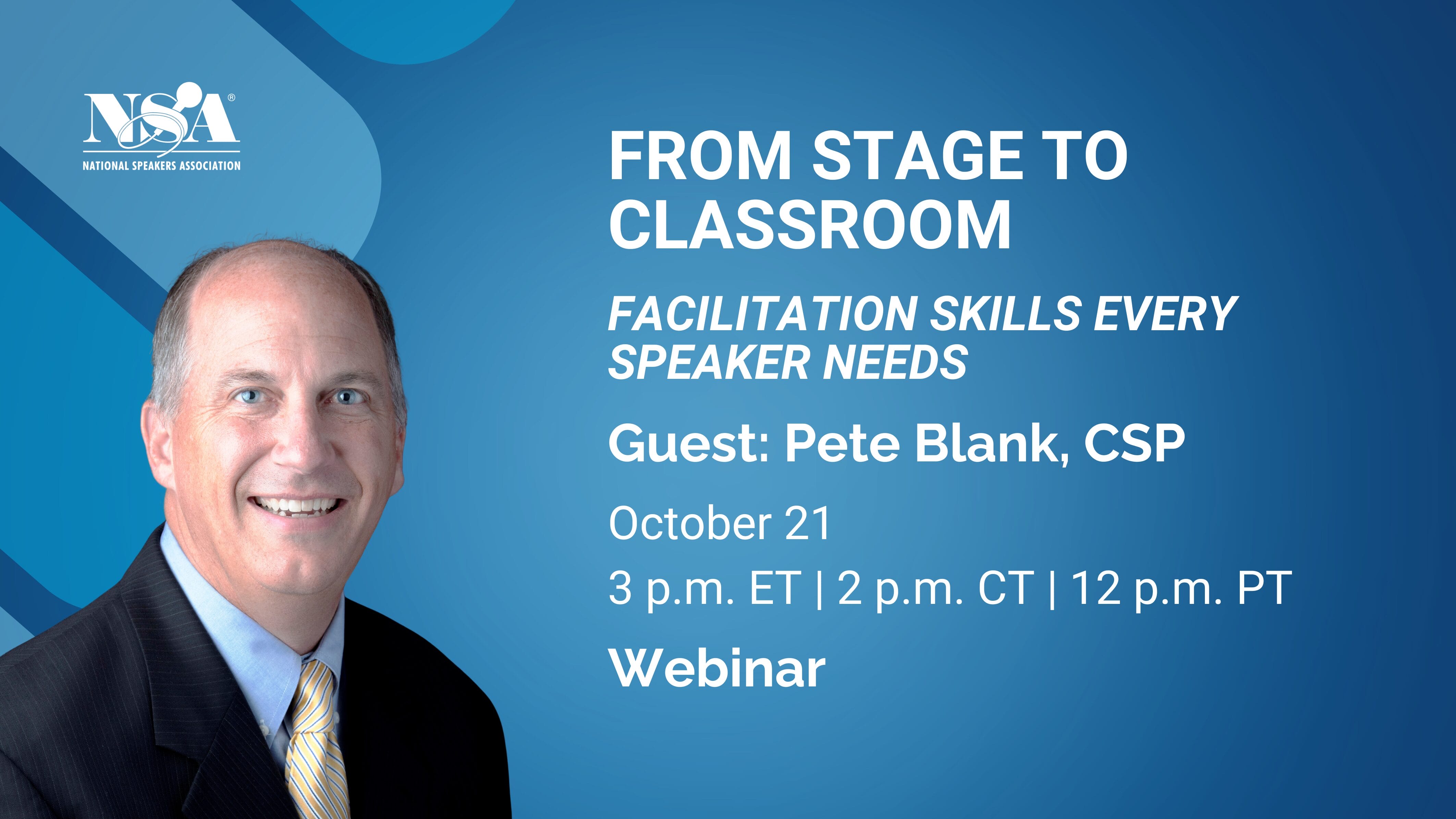 From Stage to Classroom Webinar From Stage to Classroom Webinar